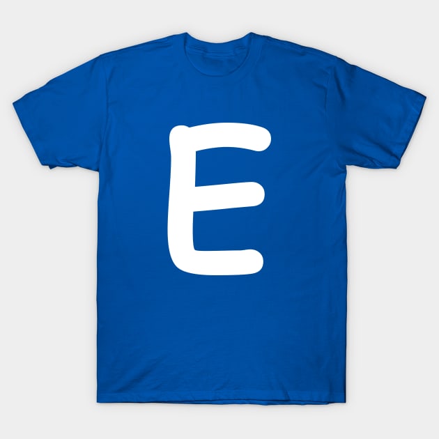 Letter E Capital Alphabet E Monogram T-Shirt by Shariss